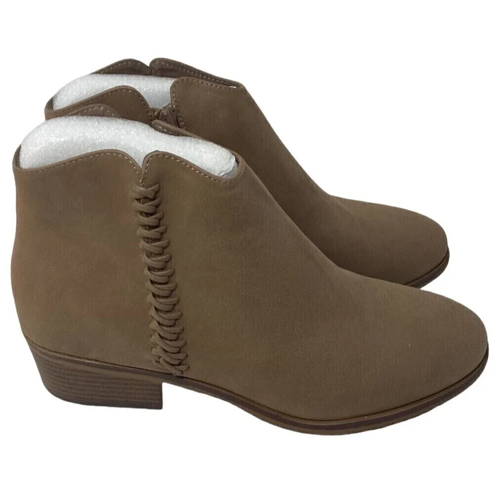 MIA Jaice Ankle Boots Women's Size 10 M Tan Suede